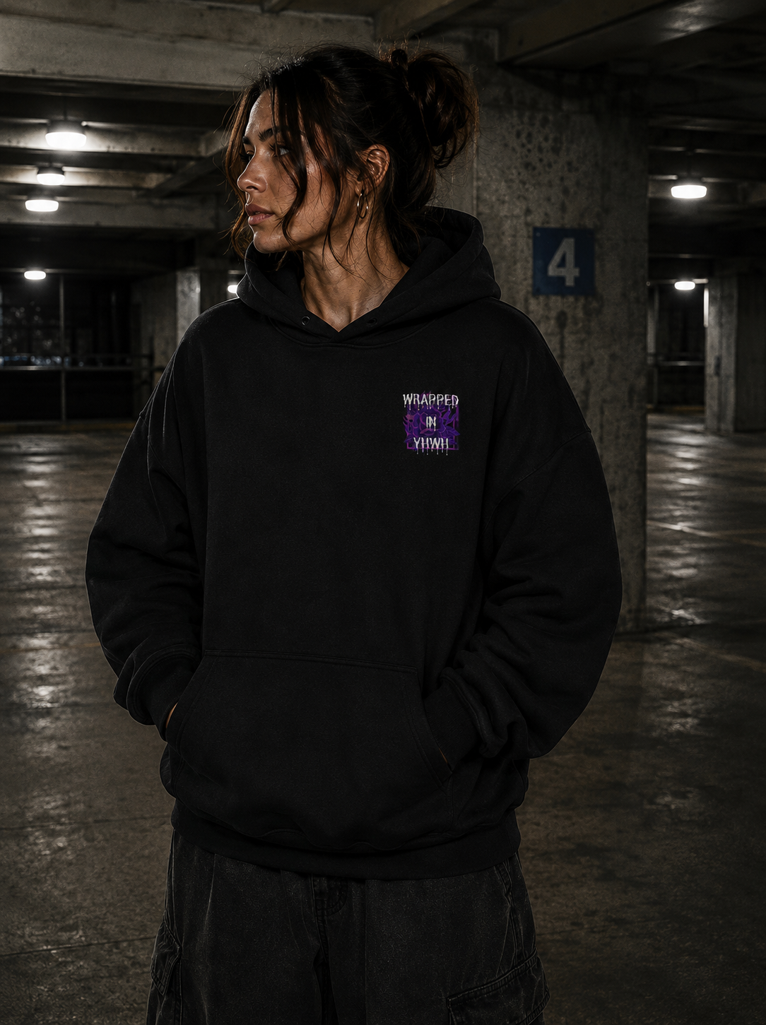 LUKE 2:13-14-Oversize Heavyweight Fleece Hoodie