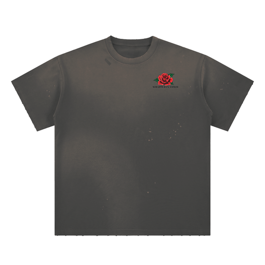 JESUS CHRIST IS VICTORIOUS-Hand-Frayed Sunfade Paint Splatter T-Shirt