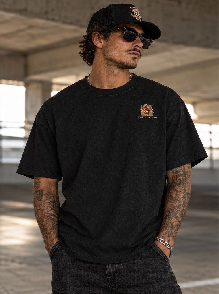 ROB HELL-Unisex Solid Color Regular Fit T-Shirt
