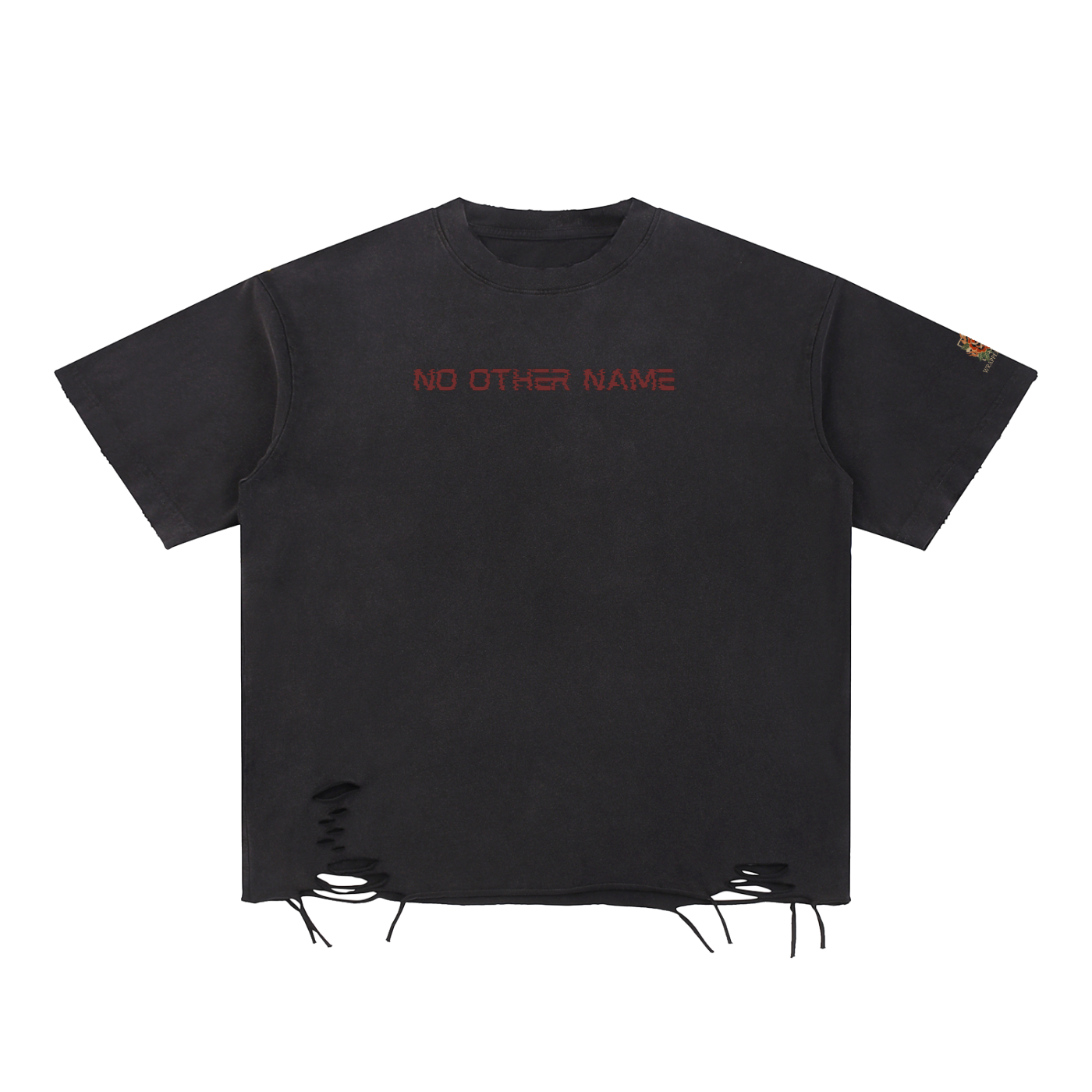 NO OTHER NAME-Snow Washed Raw-Hem T-Shirt
