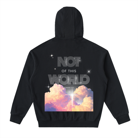 Drop-Shoulder Zip Up Hoodie