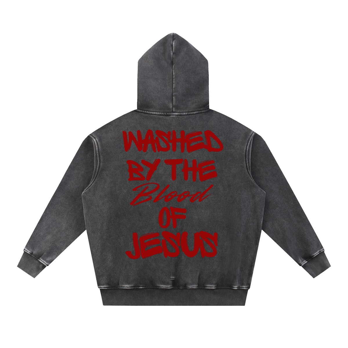 WASHED-Snow Wash Fleece Oversize Hoodie