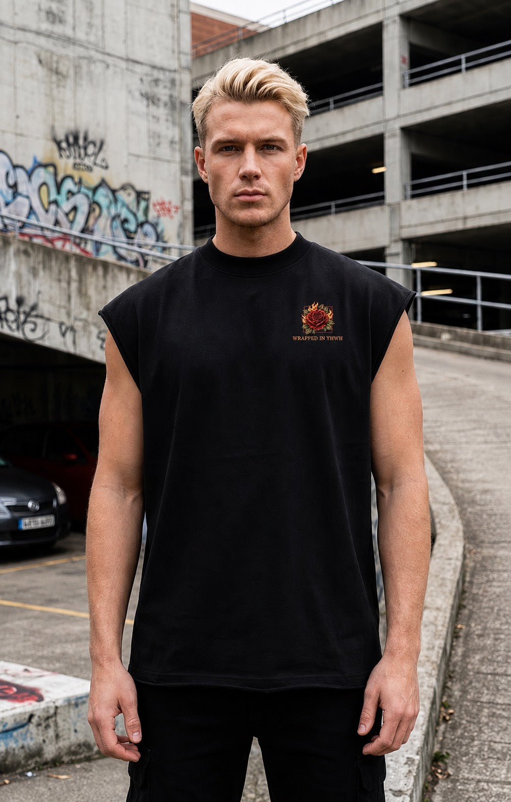 SWORD OF GOD-Unisex Boxy Raw Edge T-Shirt