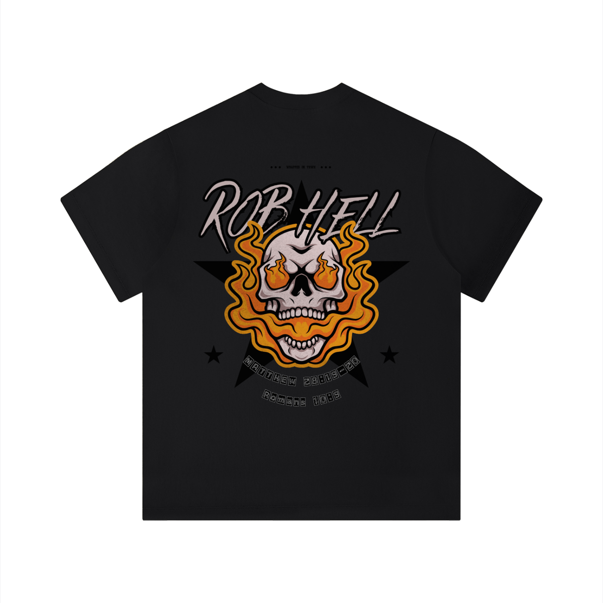 ROB HELL-Unisex Solid Color Regular Fit T-Shirt