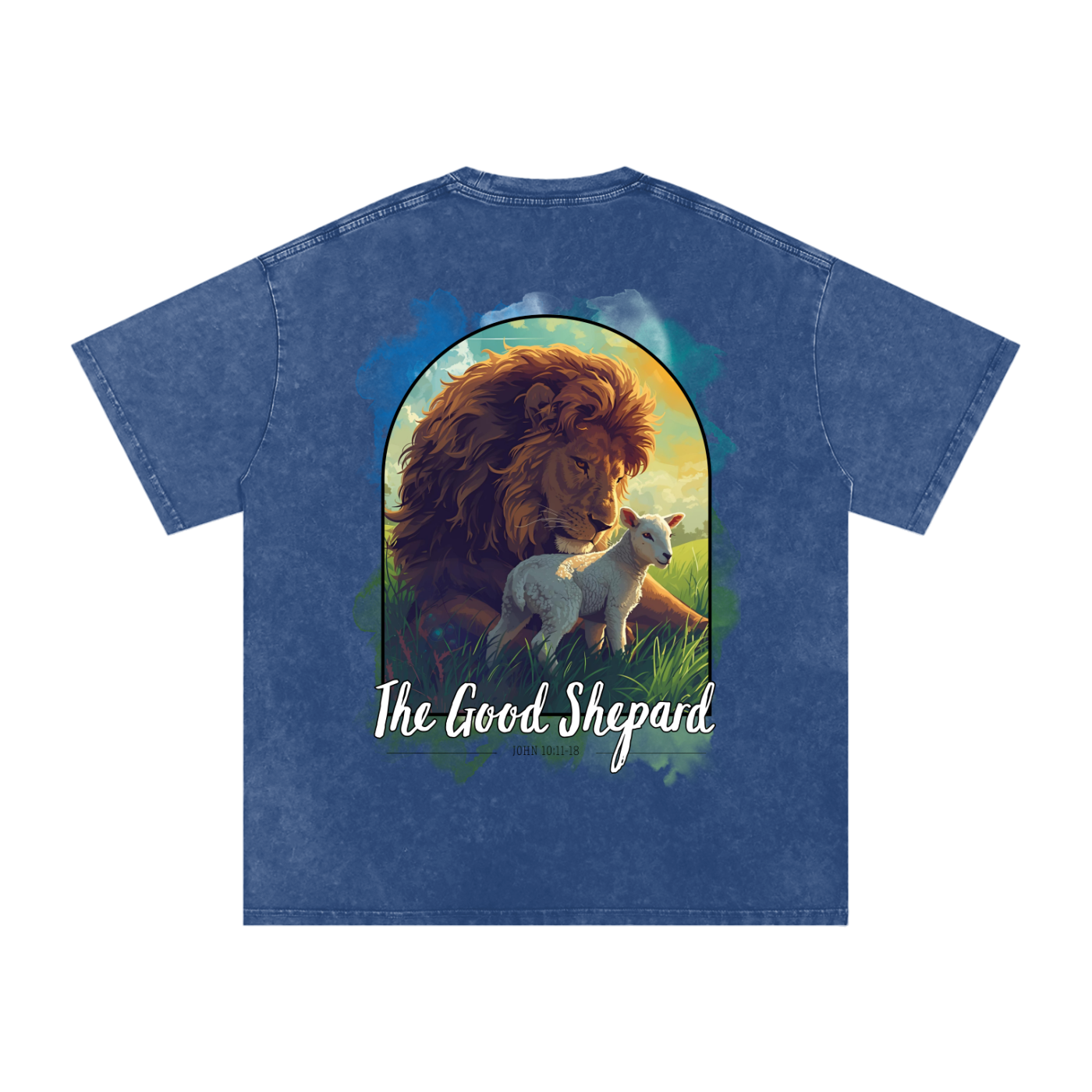 THE GOOD SHEPARD-Snow Washed Oversized Cotton T-Shirt