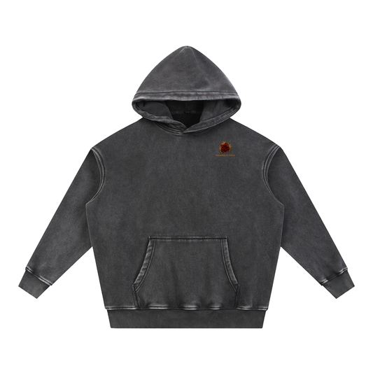 WASHED-Snow Wash Fleece Oversize Hoodie