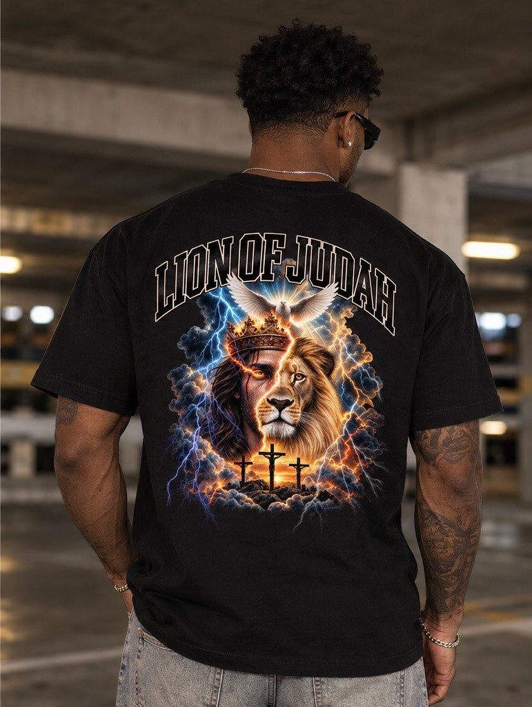 LION OF JUDAH-Essential Cotton T-Shirt