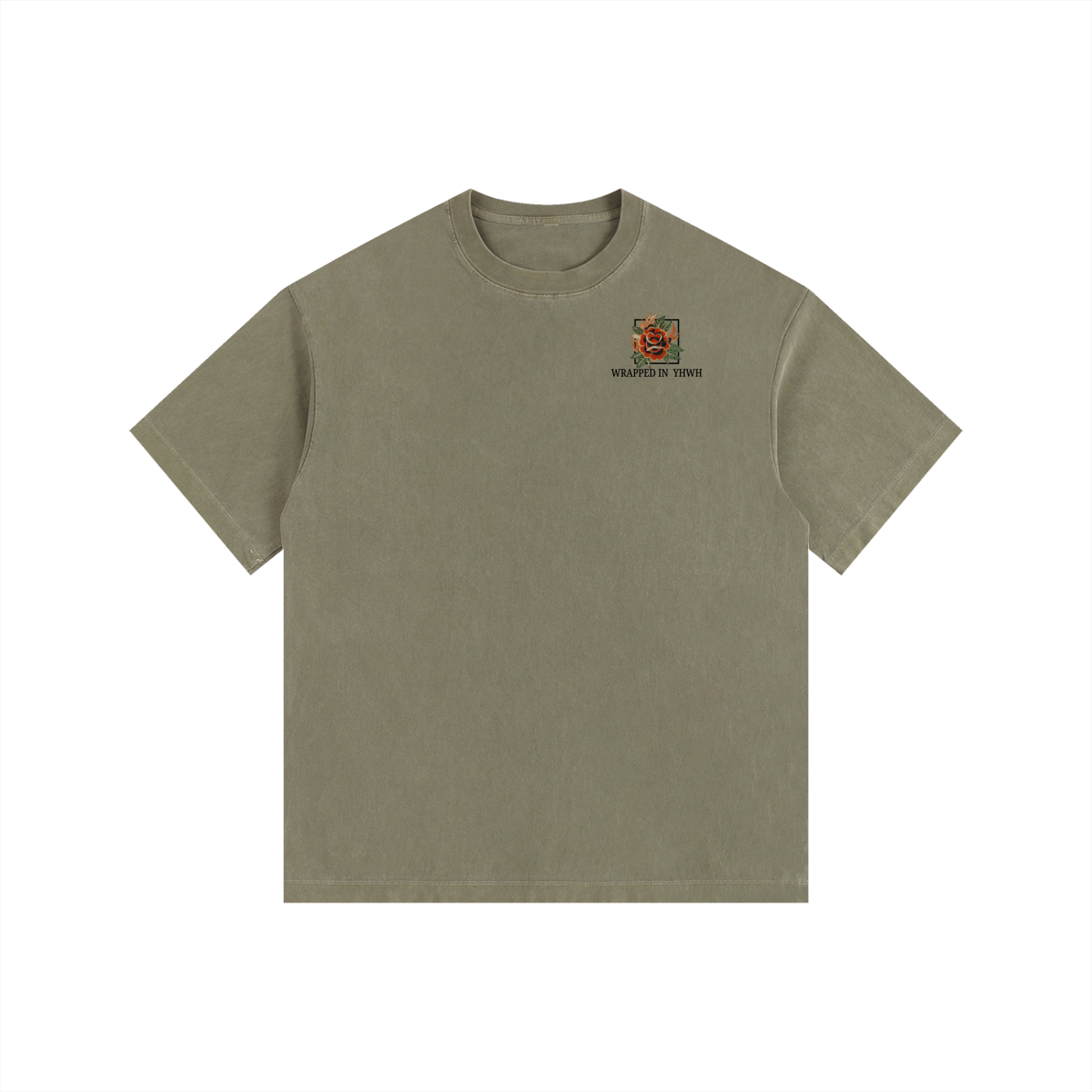 ALPHA & OMEGA-Vintage Washed Oversized Cotton T-Shirt