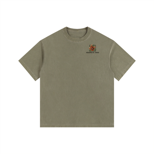 ALPHA & OMEGA-Vintage Washed Oversized Cotton T-Shirt