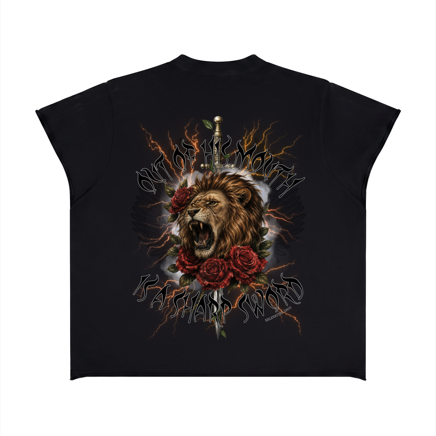 SWORD OF GOD-Unisex Boxy Raw Edge T-Shirt