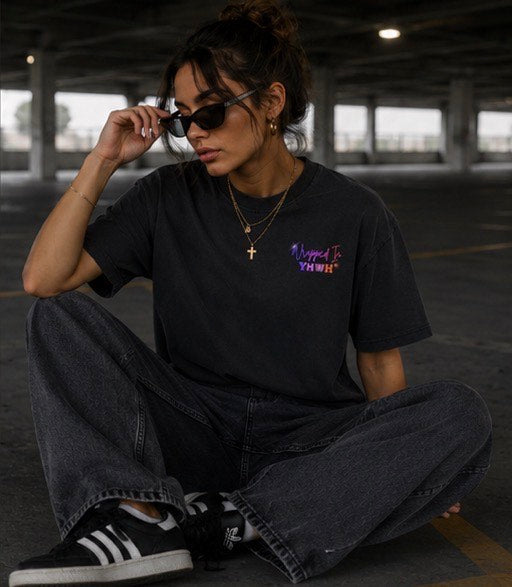 SEEK FIRST-Vintage Washed Oversized Cotton T-Shirt