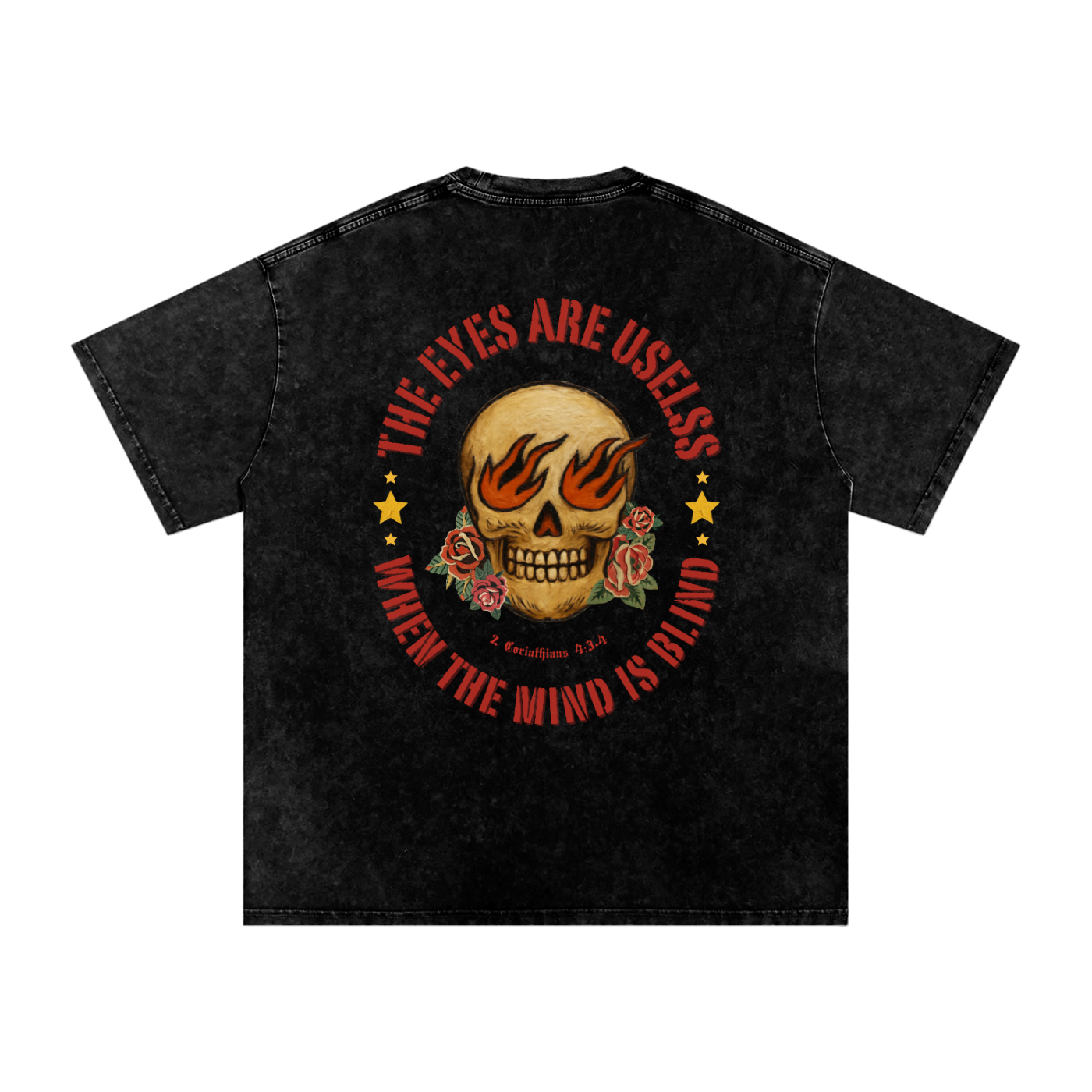 THE MIND-Snow Washed Oversized Cotton T-Shirt