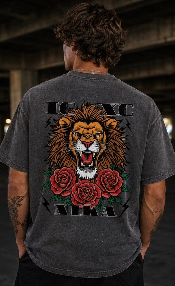 JESUS CHRIST IS VICTORIOUS-Hand-Frayed Sunfade Paint Splatter T-Shirt