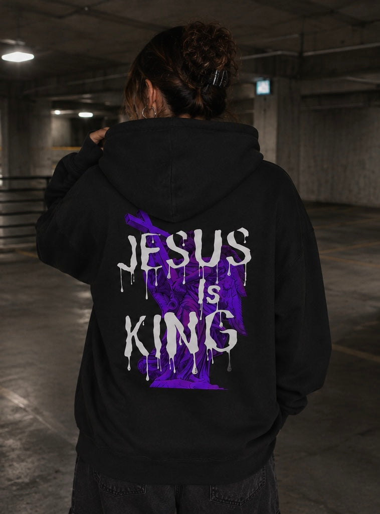 LUKE 2:13-14-Oversize Heavyweight Fleece Hoodie