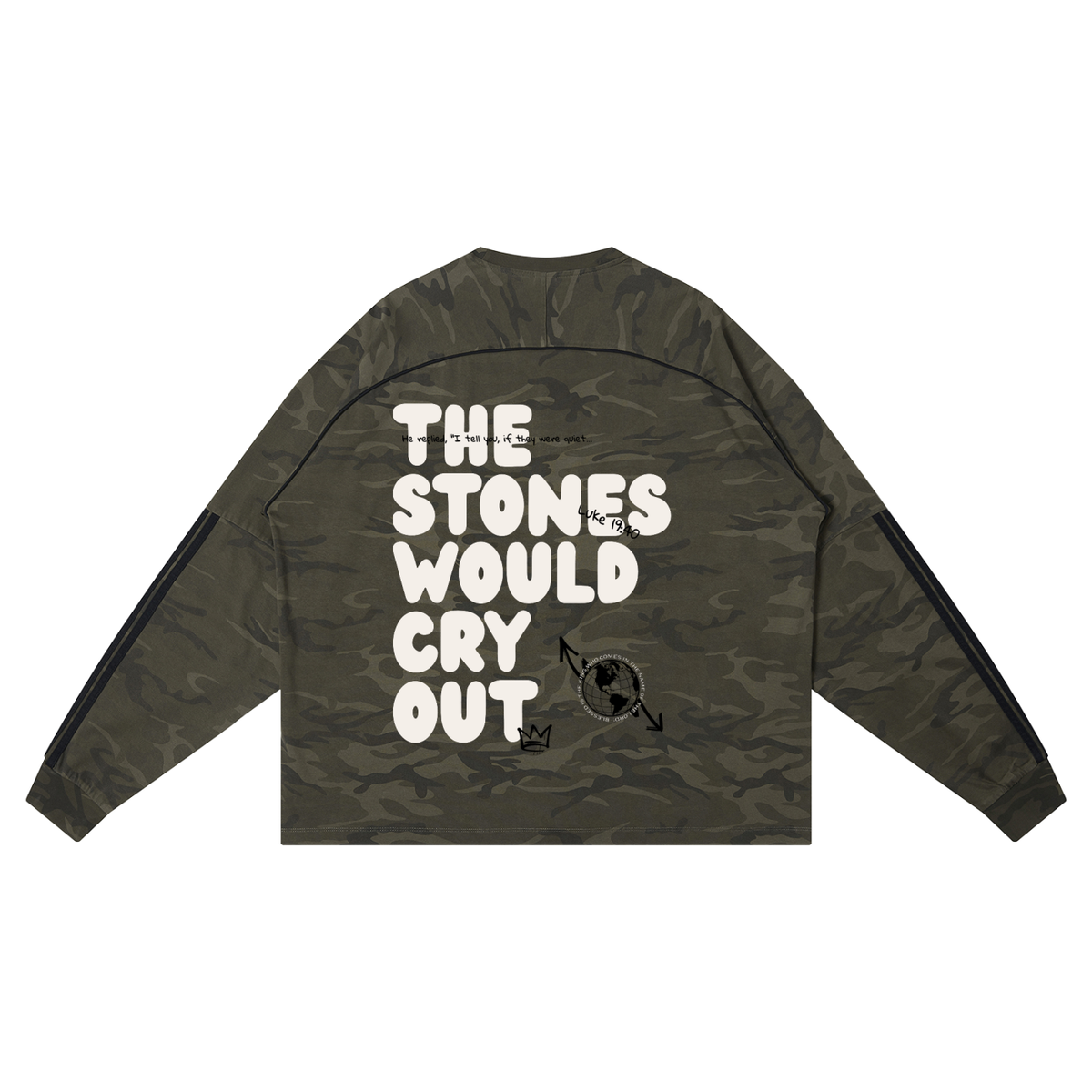 THE STONES-Unisex Camo Loose Long Sleeve T-Shirt