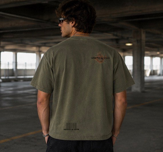 TETELESTAI-Vintage Wash Cotton T-Shirt