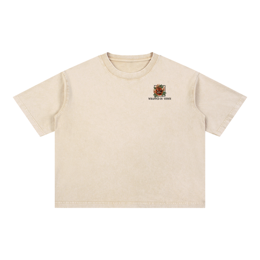 THE BIRDS-Boxy Cotton T-Shirt