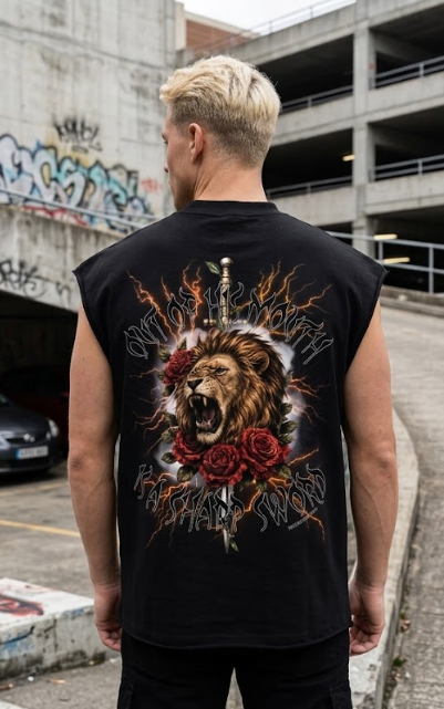 SWORD OF GOD-Unisex Boxy Raw Edge T-Shirt