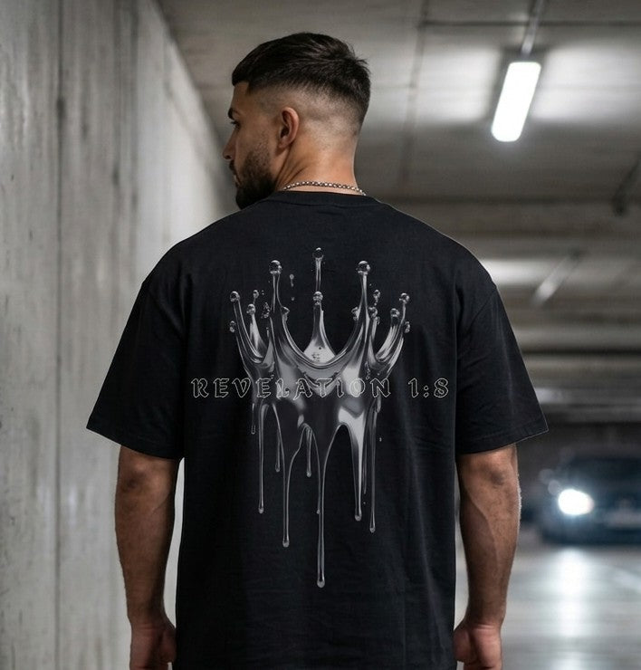 REVELATION 1:8-Streetwear Loose Drop Shoulder T-Shirt