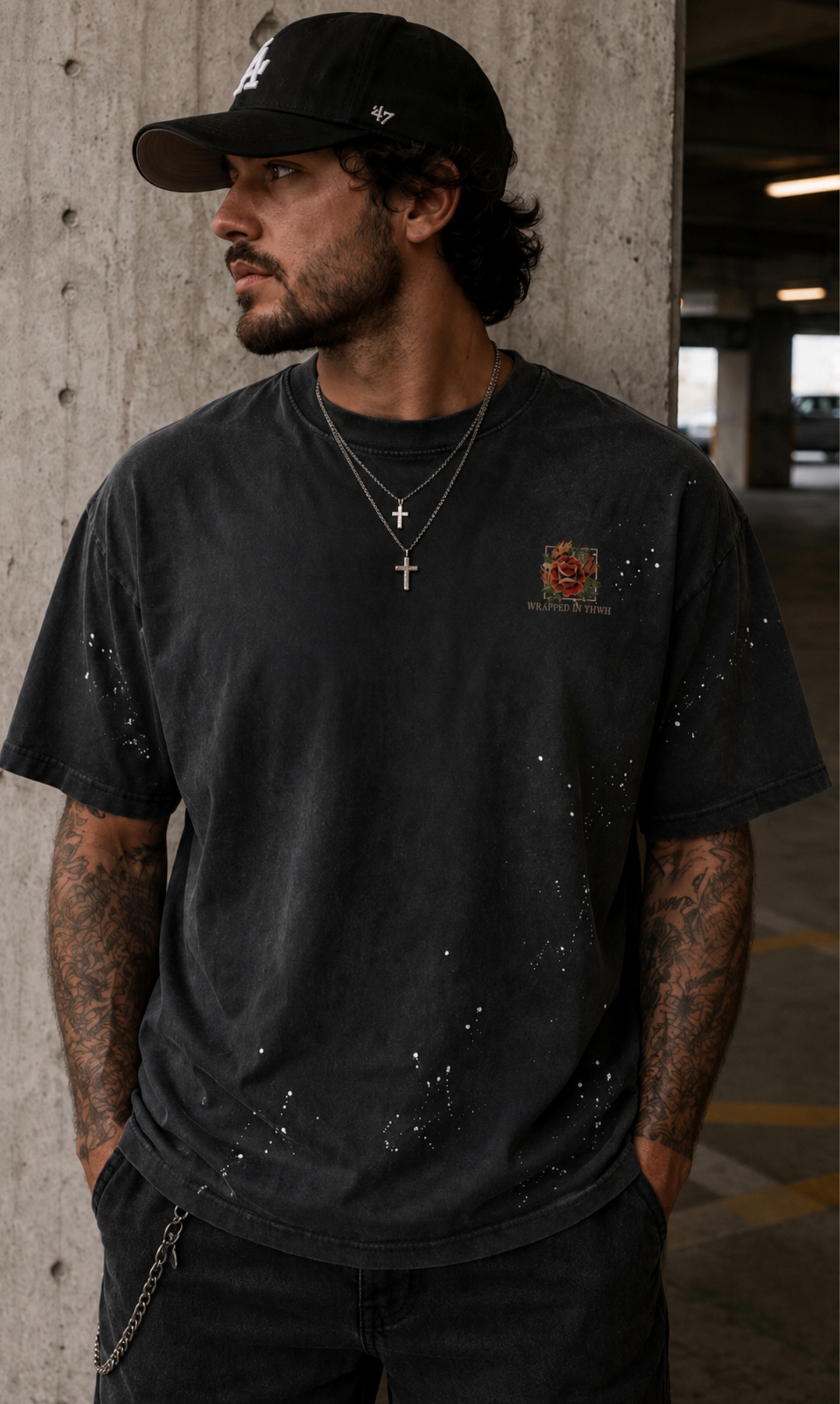 KING OF KINGS-Unisex Sunfaded Loose Fit T-Shirt